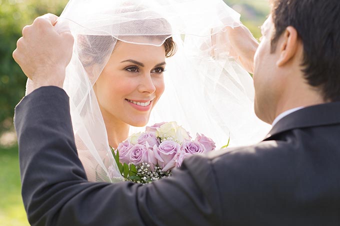 Bride and fiance